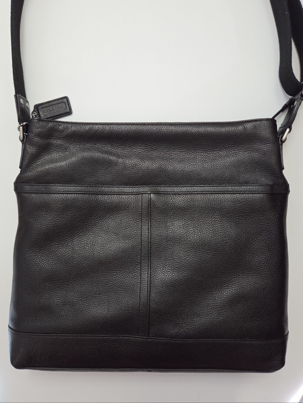 Vintage ​Coach Camden Black Leather Flight Map Crossbody Bag Purse F70457 Unisex - Picture 9 of 15